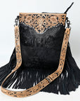 American Darling Large Crossbody Beautifully Hand Tooled  Crocodile embossed Genuine Leather women bag western handbag purse