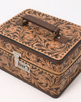 American Darling Hand Curved Genuine Leather Jewelry Case Bag