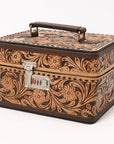 American Darling Hand Curved Genuine Leather Jewelry Case Bag