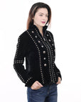 American Darling ADDR015 Velvet Women shirt dress Tunic Ladies girl Top Black