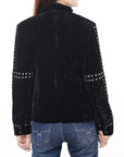 American Darling ADDR015 Velvet Women shirt dress Tunic Ladies girl Top Black