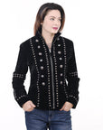 American Darling ADDR015 Velvet Women shirt dress Tunic Ladies girl Top Black