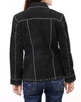 ADJKTLTR018 Genuine Suede leather Women shirt jacket dress ladies girl