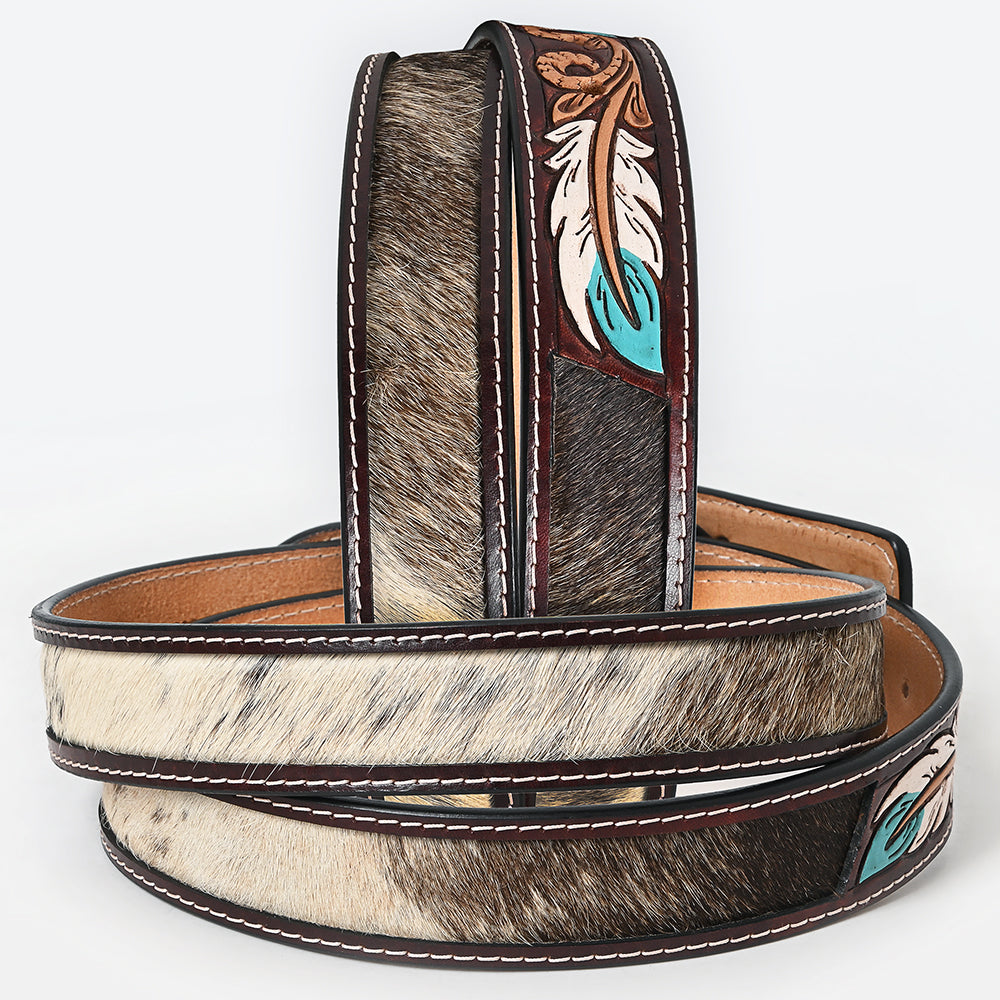 American Darling  Beautifully Hand Tooled Genuine American Leather Belt Men and  Women
