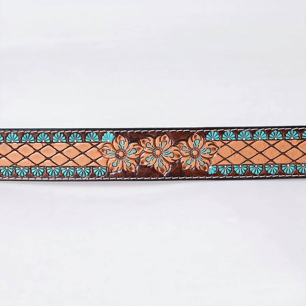 American Darling  Beautifully Hand Tooled Genuine American Leather Belt Men and  Women