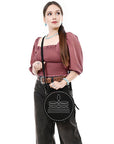 American Darling Canteen Genuine Suede Leather Women Bag Western Handbag Purse