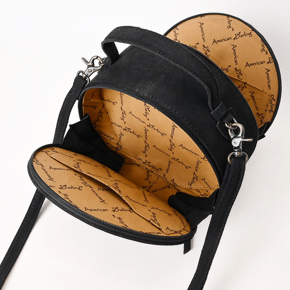 American Darling Canteen Genuine Suede Leather Women Bag Western Handbag Purse