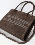 American Darling Tote Genuine Suede Leather Women Bag Western Handbag Purse