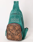 American Darling Sling Hand Tooled Genuine Leather Women Bag Western Handbag Purse