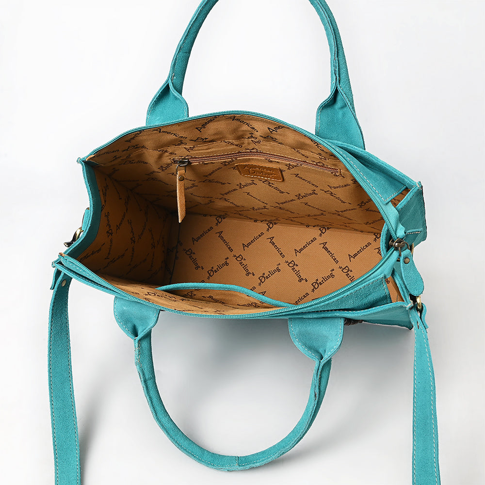 American Darling Tote Genuine Suede Leather women bag western handbag