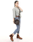 American Darling Canteen Genuine Suede Leather women bag western handbag purse