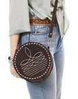 American Darling Canteen Genuine Suede Leather women bag western handbag purse