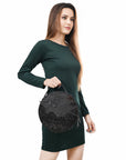 American Darling Canteen Crocodile Embossed Genuine Leather Women Bag Western Handbag Purse