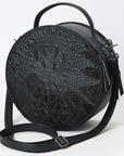 American Darling Canteen Crocodile Embossed Genuine Leather Women Bag Western Handbag Purse