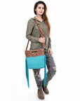 American Darling Crossbody Hand Tooled Genuine Suede Leather Women Bag Western Handbag Purse