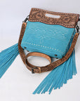 American Darling Crossbody Hand Tooled Genuine Suede Leather Women Bag Western Handbag Purse