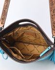 American Darling Crossbody Hand Tooled Genuine Suede Leather Women Bag Western Handbag Purse