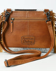 American Darling Wristlet Beautifully Hand Tooled  Hair-On Genuine Leather women bag western handbag purse