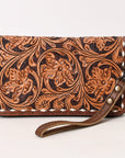 American Darling Wristlet Beautifully Hand Tooled  Genuine Leather women bag western handbag purse
