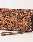 American Darling Wristlet Beautifully Hand Tooled  Genuine Leather women bag western handbag purse