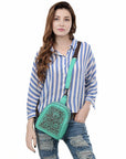 American Darling Sling Hand Tooled Genuine Leather women bag western handbag purse