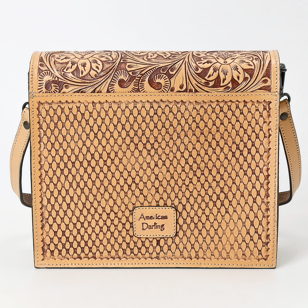 Small Crossbody Beautifully Hand Tooled Genuine Leather women bag western handbag purse