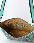 American Darling Large Crossbody Beautifully Hand Tooled Genuine Leather women bag western handbag purse