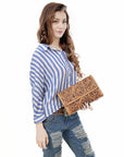 Clutch Beautifully Hand Tooled Genuine Leather women bag western handbag purse