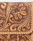 Clutch Beautifully Hand Tooled Genuine Leather women bag western handbag purse