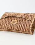 Clutch Beautifully Hand Tooled Genuine Leather women bag western handbag purse