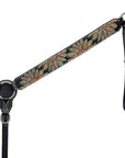 BAR H EQUINE Western Handtooled Leather Horse Headstall & Breast Collar Set