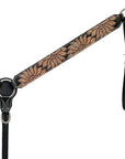 BAR H EQUINE Western Handtooled Leather Horse Headstall & Breast Collar Set