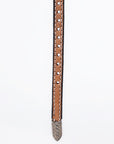 American Darling Hand tooled Hatband Genuine American Leather Western Adjustable Unisex