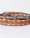 American Darling Hand tooled Hatband Genuine American Leather Western Adjustable Unisex