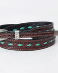 American Darling Hand tooled Hatband Genuine American Leather Western Adjustable Unisex