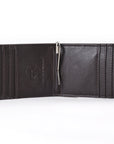 BAR H EQUINE Genuine Leather Rodeo Bifold Money Clip Wallet For Men Women Brown With Floral Hand Carved Tooled