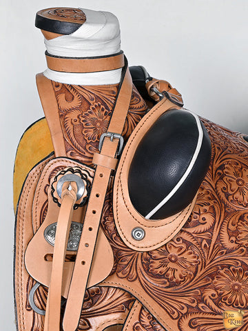 Hilason Western Horse Saddle Wade Ranch Roping American Leather Tan