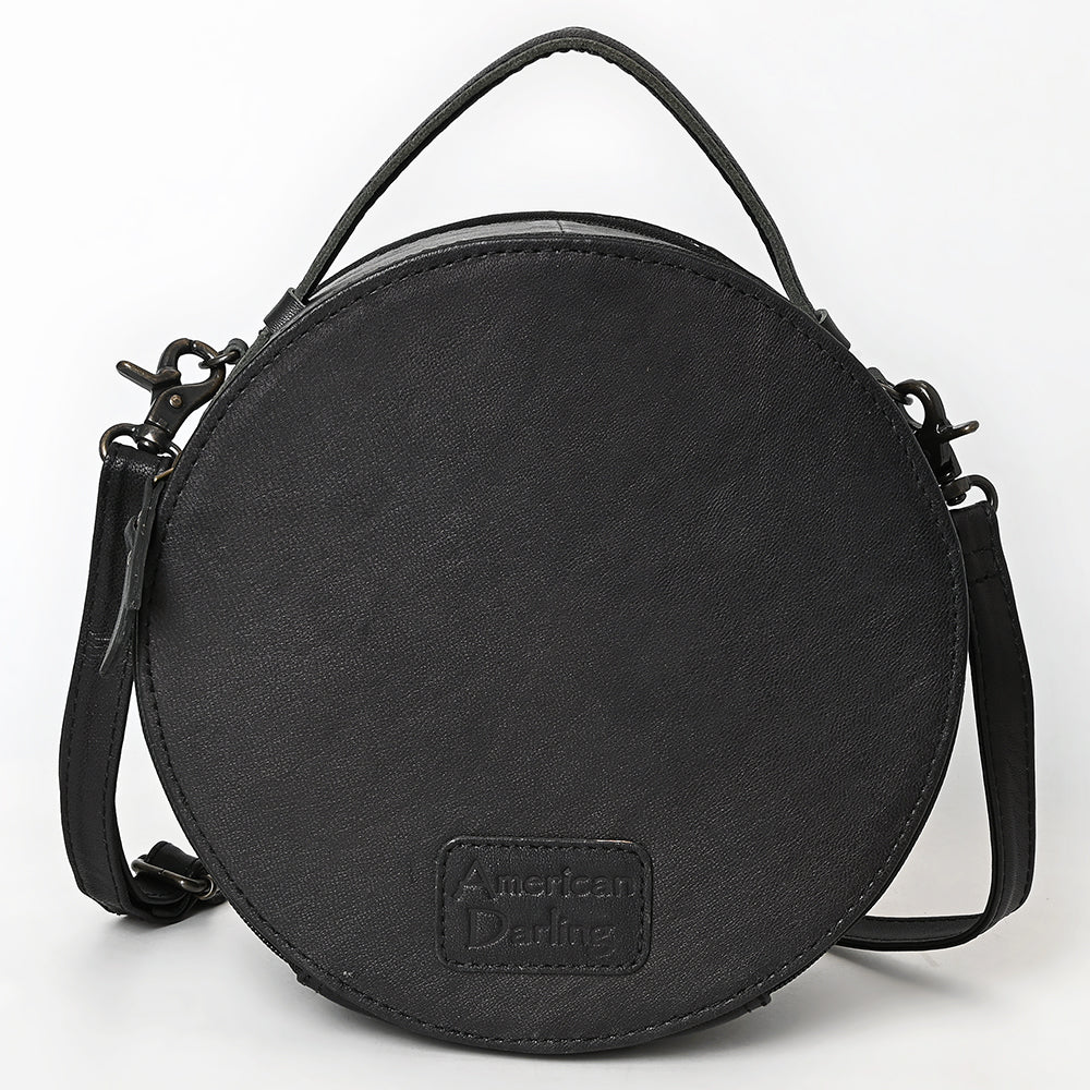 American Darling Canteen Hand Tooled Hair On Genuine Leather women bag western handbag purse
