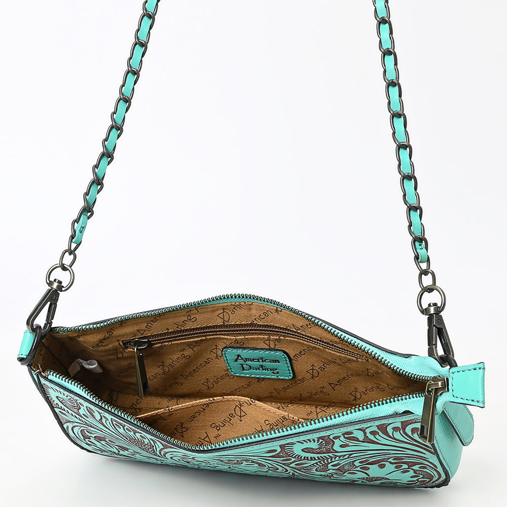 American Darling Small Crossbody Beautifully Hand Tooled Genuine Leather women bag western handbag purse