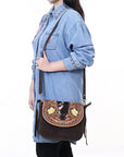 American Darling Cross Body Hand Tooled Suede Genuine Western Leather Women Bag Western Handbag Purse