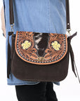 American Darling Cross Body Hand Tooled Suede Genuine Western Leather Women Bag Western Handbag Purse