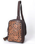 American Darling Sling Hand Tooled Genuine Leather women bag western handbag purse