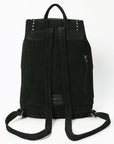 American Darling Backpack Genuine Western Suede Leather Women Bag Black