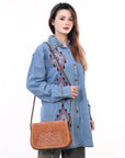 American Darling Cross Body Suede Genuine Western Leather Women Bag Western Handbag Purse