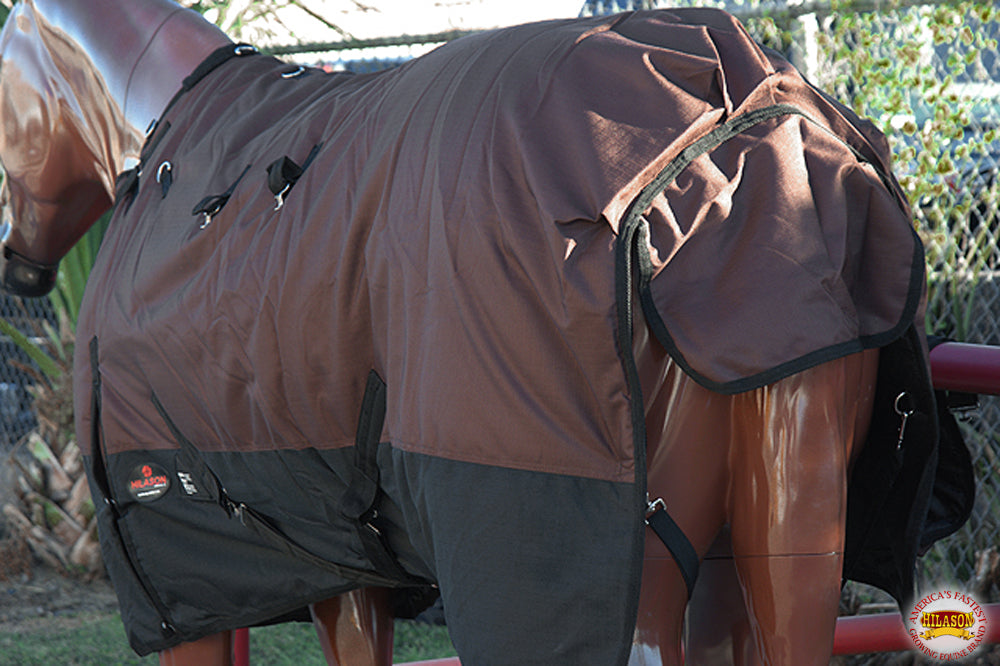 Hilason 1200D Waterproof Winter Horse Turnout Blanket Neck Cover Belly Wrap