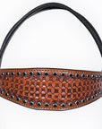 COMFYTACK Western Horse Headstall Breast Collar Set American Leather Tan