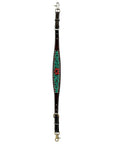 Bar H Equine American Leather Horse Saddle Tack One Ear Headstall | Breast Collar | Browband Headstall | Wither Strap | Tack Set for Horses Botanic Chiseled Collection