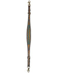 Bar H Equine American Leather Horse Saddle Tack One Ear Headstall | Breast Collar | Browband Headstall | Wither Strap | Tack Set for Horses Turquoise Symmetry Collection