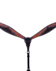 Bar H Equine Horse LeatherLeaf Hand Carved One Ear Headstall Brown