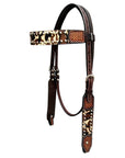 Bar H Equine Premium Hand Tooled Leather Stainless Steel Hardware Breast Collar Brown